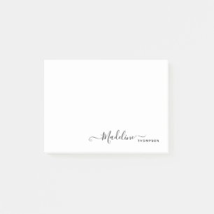 Bloco De Notas Tendy Na moda Modern Girly Script Black