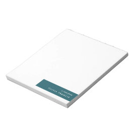 Bloco De Notas Tendy Teal Modern Minimalista Na moda
