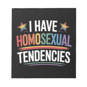 Bloco De Notas Tenho Tendências Homossexuais Orgulho LGBTQ Arco-í