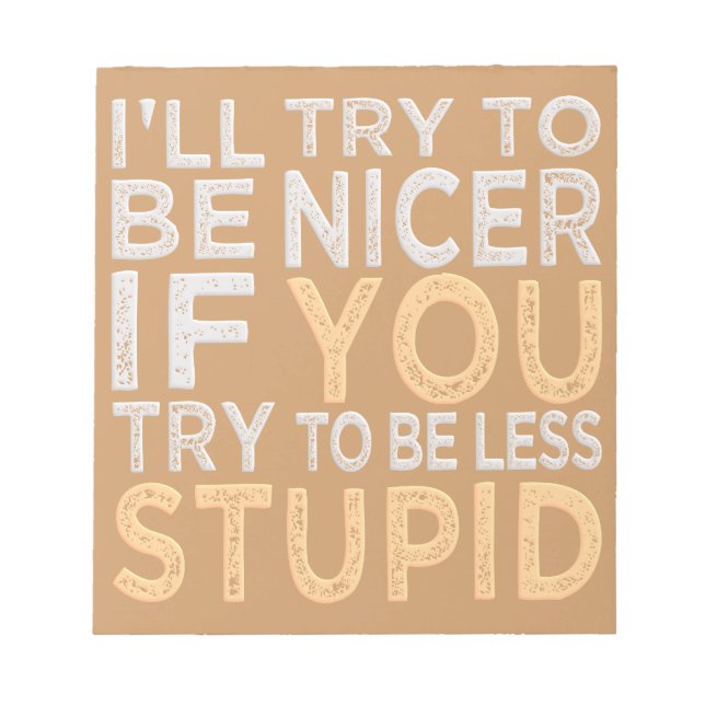 Bloco De Notas Tente ser um notebook personalizado mais agradável (Frente)