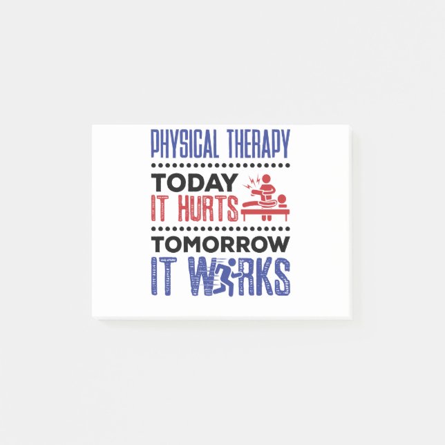 Bloco De Notas Terapia Física Hoje Dói Amanhã Que Funciona (Frente)