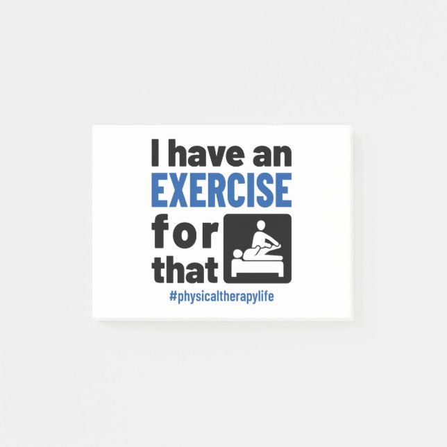 Bloco De Notas Terapia Física Tenho um Exercício para isso (Frente)