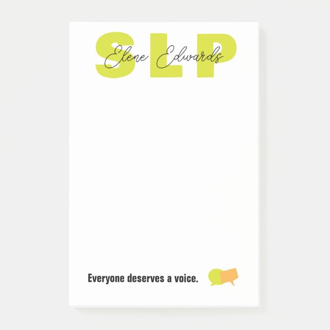 Bloco De Notas Terapista Patologista de Língua Falante (Frente)