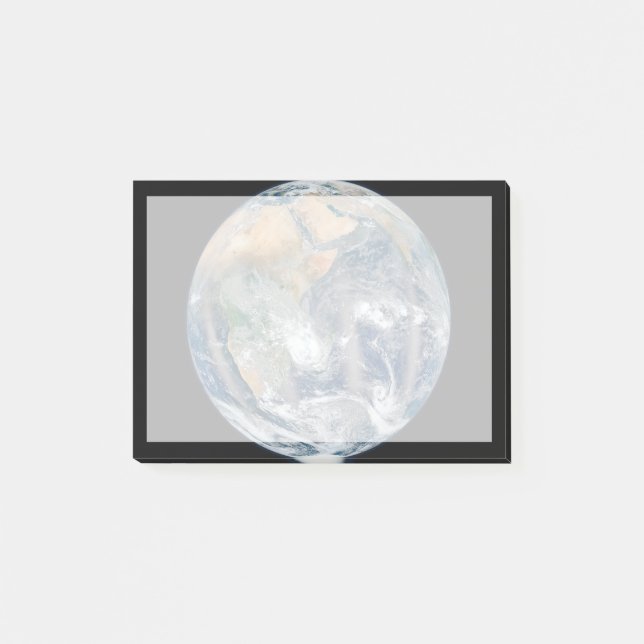 Bloco De Notas Terra cheio Mostrando O Hemisfério Leste. (Frente)