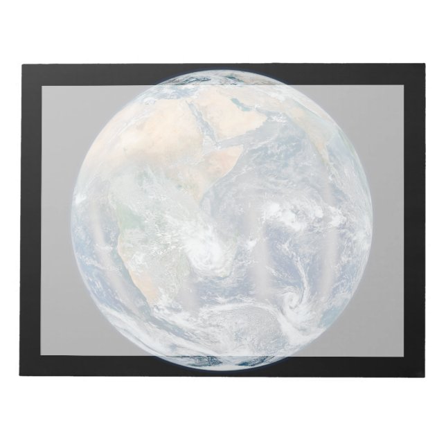 Bloco De Notas Terra cheio Mostrando O Hemisfério Leste. (Frente)