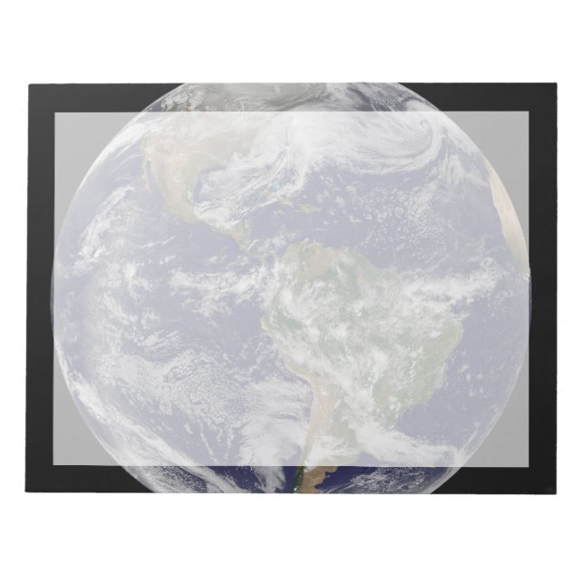 Bloco De Notas Terra De cheio Mostrando Uma Tempestade De Inverno (Frente)