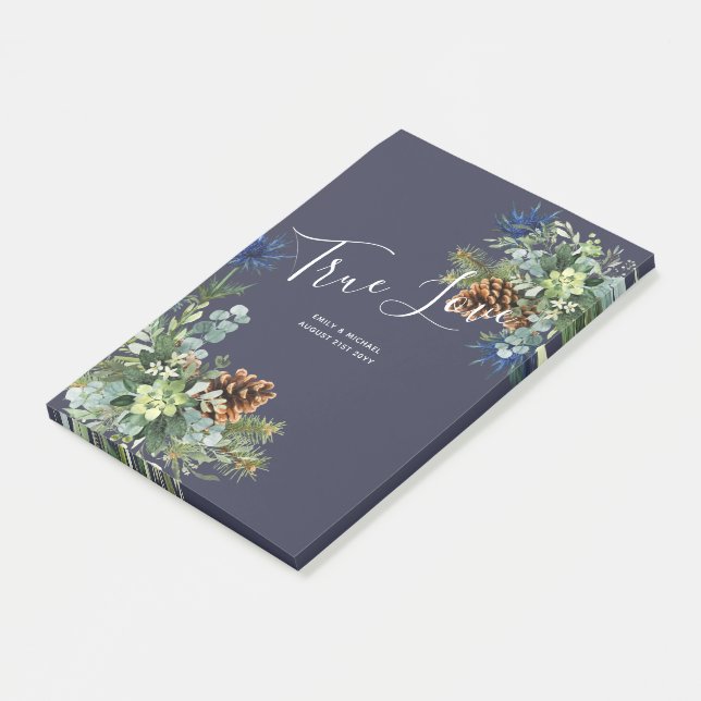 Bloco De Notas Terra Maravilhosa do Casamento Eucalyptus Blue de  (Inclinado)