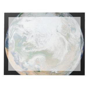 Bloco De Notas Terra Mostrando O Ártico, A Europa E A Ásia.