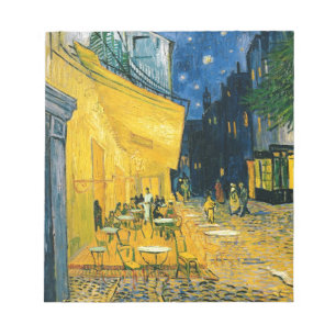 Bloco De Notas Terraço do café de Vincent van Gogh , Lugar du