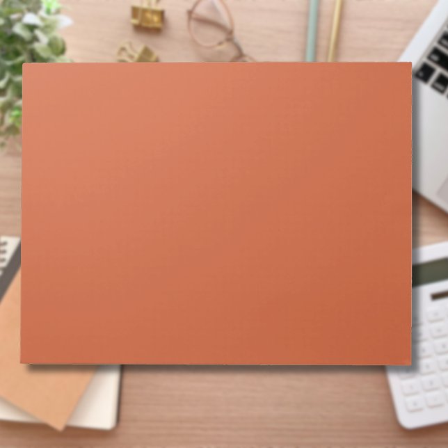 Bloco De Notas Terracotta Laranja Cor Sólida Quente e Design Terr (Criador carregado)