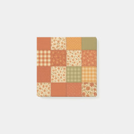 Bloco De Notas Terracotta Patchwork Quilt Rustic Farmhouse Floral