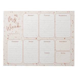 Bloco De Notas Terrazzo Weekly Planner