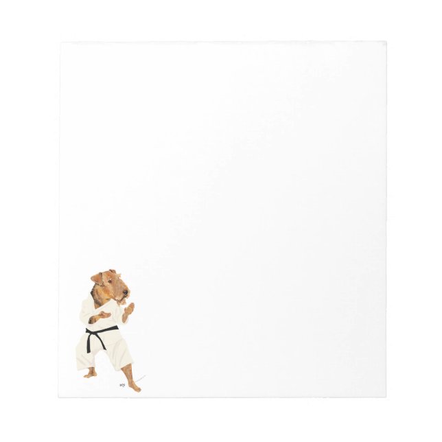 Bloco De Notas Terrier de Karate (Frente)