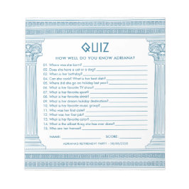 Bloco De Notas Teste de festa de aposentadoria no orçamento