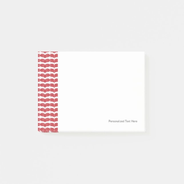 Bloco De Notas Teste padrão 2 do coração (Frente)