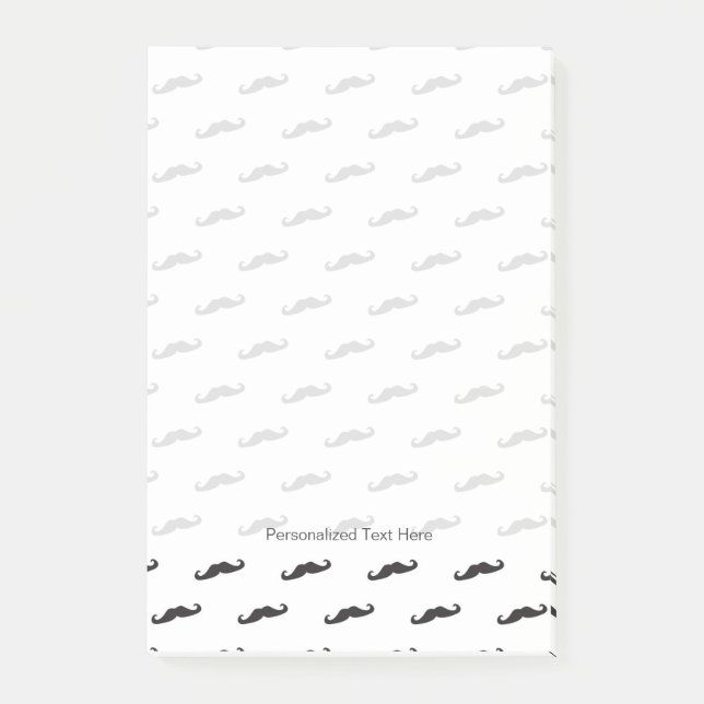 Bloco De Notas Teste padrão 2 do hipster do bigode (Frente)