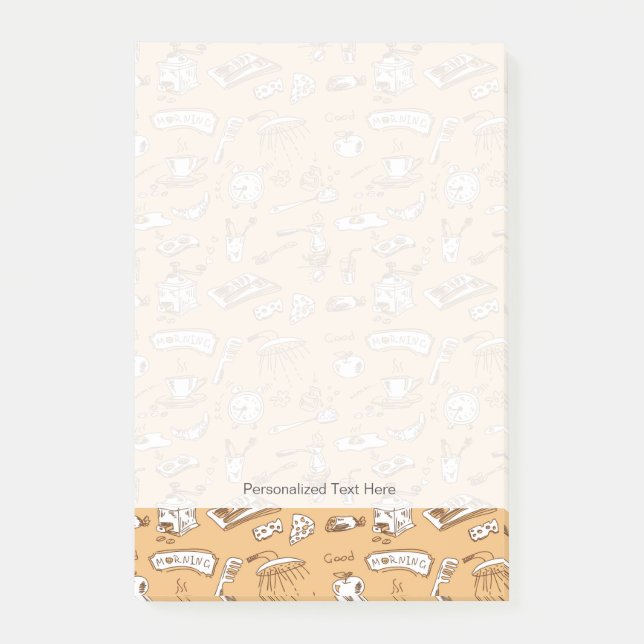 Bloco De Notas Teste padrão 2 do pequeno almoço (Frente)