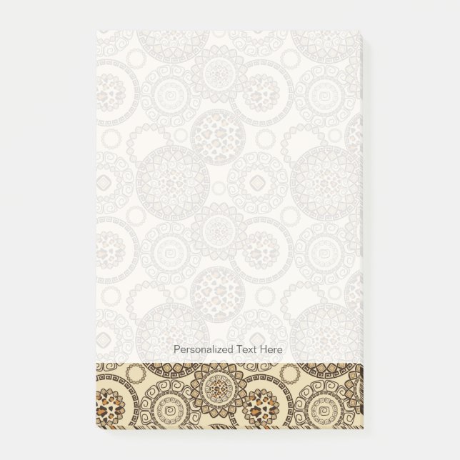 Bloco De Notas Teste padrão africano 3 da pele da chita (Frente)