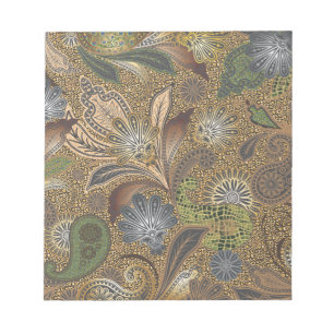 Bloco De Notas Teste padrão animal de Paisley do impressão