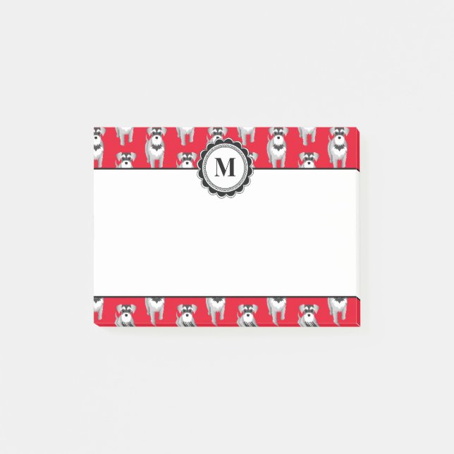 Bloco De Notas Teste padrão bonito do filhote de cachorro do (Frente)