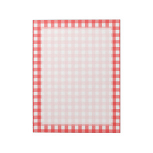 Bloco De Notas Teste padrão branco vermelho da verificação do