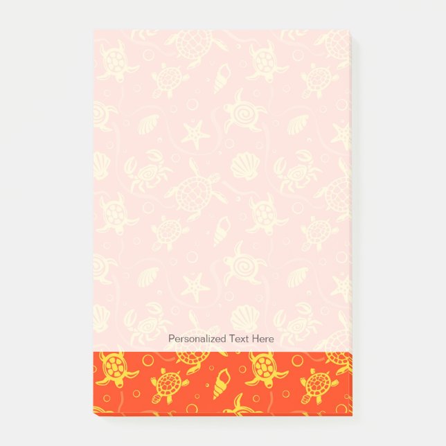 Bloco De Notas Teste padrão das tartarugas (Frente)