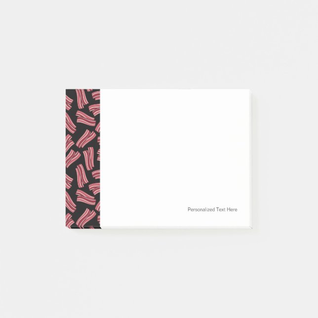 Bloco De Notas Teste padrão das tiras de bacon (Frente)