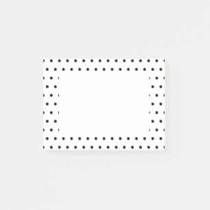 Bloco De Notas Teste padrão de bolinhas preto e branco