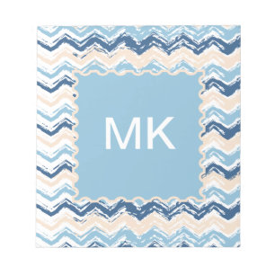 Bloco De Notas Teste padrão de Chevron do Oceano Pacífico