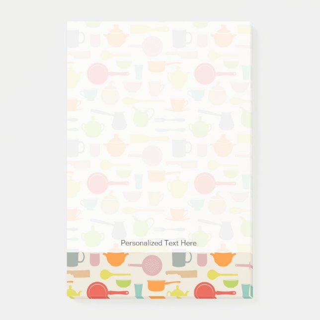 Bloco De Notas Teste padrão dos pratos (Frente)