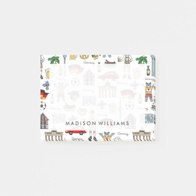 Bloco De Notas Teste padrão dos símbolos de Alemanha | (Frente)