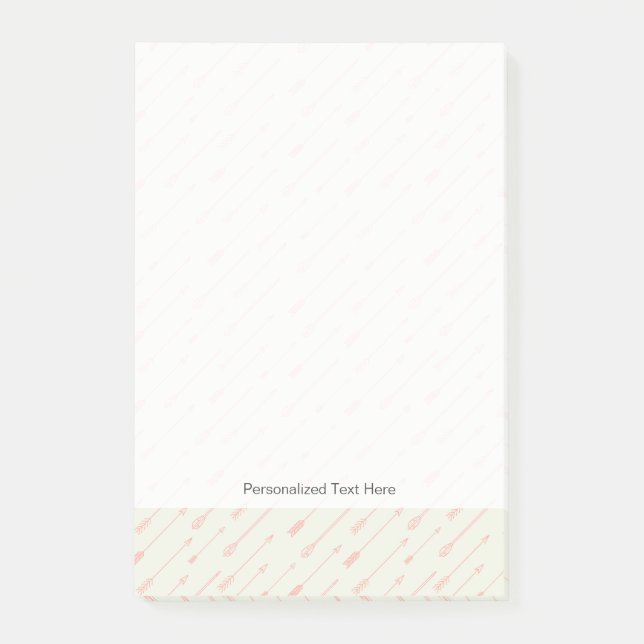 Bloco De Notas Teste padrão esboçado coral das setas (Frente)