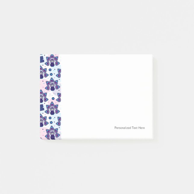 Bloco De Notas teste padrão exótico do pavão de india (Frente)