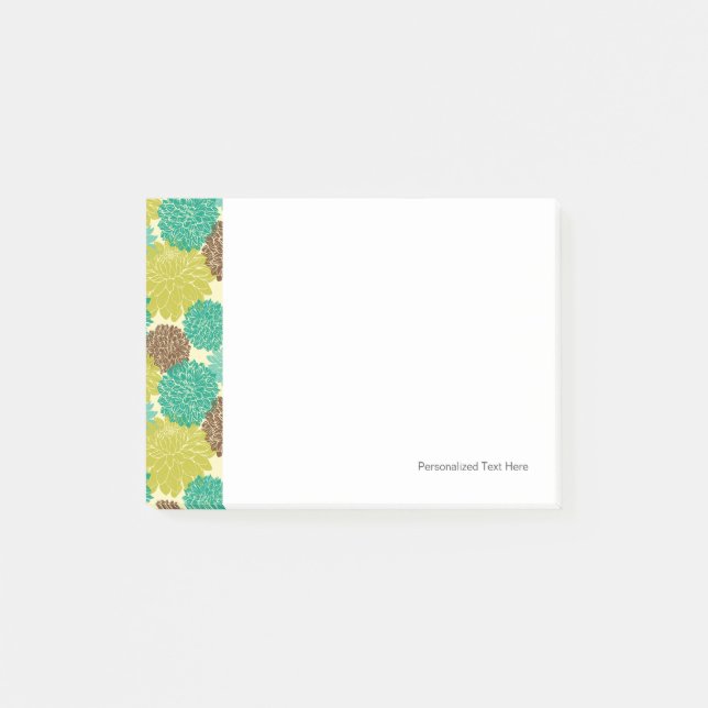 Bloco De Notas Teste padrão floral 13 (Frente)