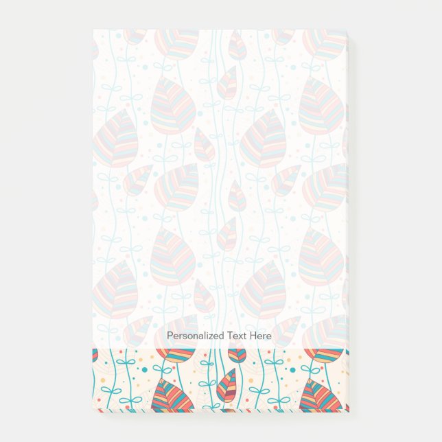 Bloco De Notas Teste padrão floral 5 (Frente)