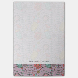 Bloco De Notas Teste padrão floral à moda com flores