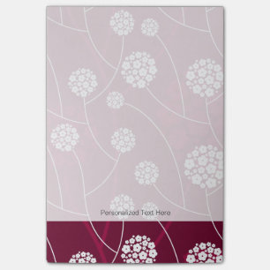 Bloco De Notas Teste padrão floral abstrato