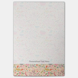Bloco De Notas Teste padrão floral brilhante