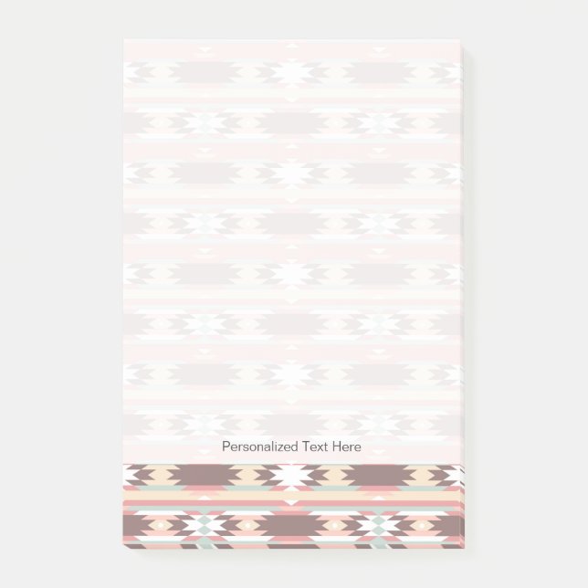 Bloco De Notas Teste padrão geométrico no estilo asteca 2 (Frente)