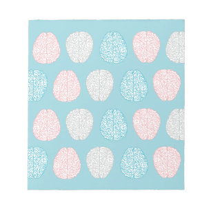 Bloco De Notas Teste padrão Pastel Brainy