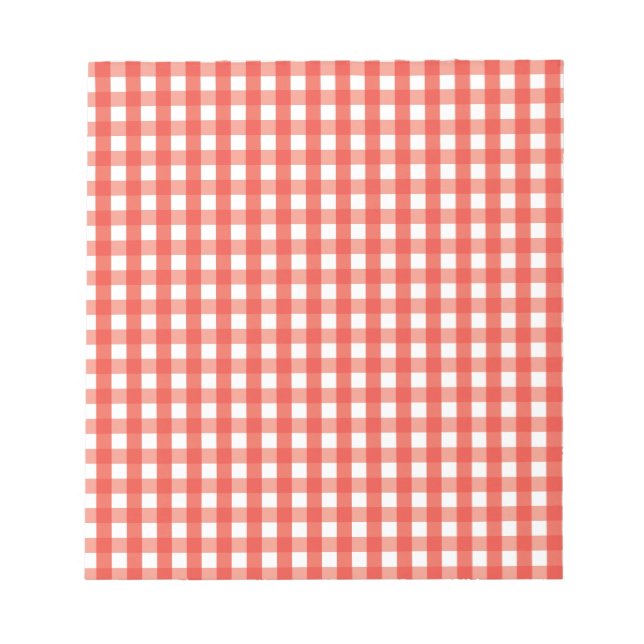 Bloco De Notas Teste padrão vermelho da verificação do guingão (Frente)