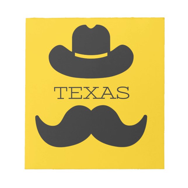 Bloco De Notas Texas em amarelo (Frente)