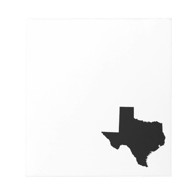 Bloco De Notas Texas em preto e branco (Frente)