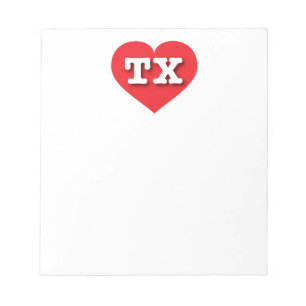 Bloco De Notas Texas Red Heart - Eu adoro TX