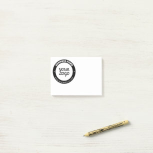 Bloco De Notas Texto circular editável e Modelo de logotipo carre