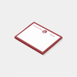 Bloco De Notas Texto do logotipo Red & White Small Business Promo