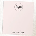 Bloco De Notas Texto do logotipo simples Promocional para empresa<br><div class="desc">Adicione facilmente seu próprio logotipo e escolha de texto a este design. Remova o texto se preferir. Minimalista e profissional para promover sua marca. Altere a cor de fundo na ferramenta design para refletir sua marca.</div>