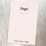 Bloco De Notas Texto do logotipo simples Promocional para empresa<br><div class="desc">Adicione facilmente seu próprio logotipo e escolha de texto a este design. Remova o texto se preferir. Minimalista e profissional para promover sua marca. Perfeito para usar em sua empresa ou oferecer como um produto promocional para seus clientes e clientes promoverem a lealdade à marca. Ideal para feiras comerciais e...</div>