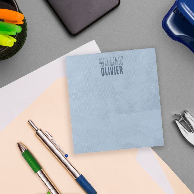 Bloco De Notas Texto do Pincel Esmaecido Azul de Aço Textura do P (Criador carregado)