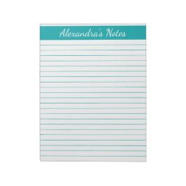 Bloco De Notas Texto Elegante 8,5x11 Personalizado
